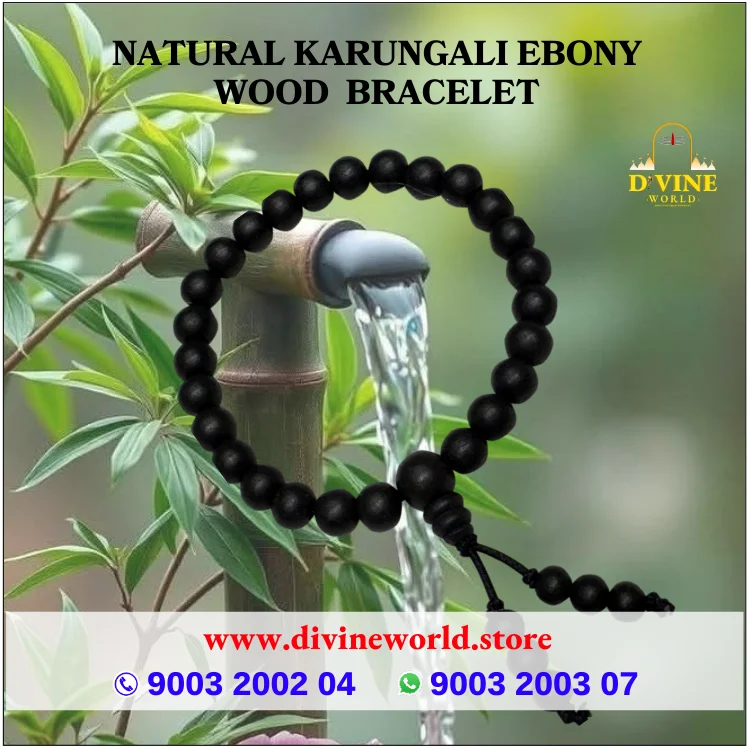 Natural Karungali Ebony Wood Bracelet 6MM