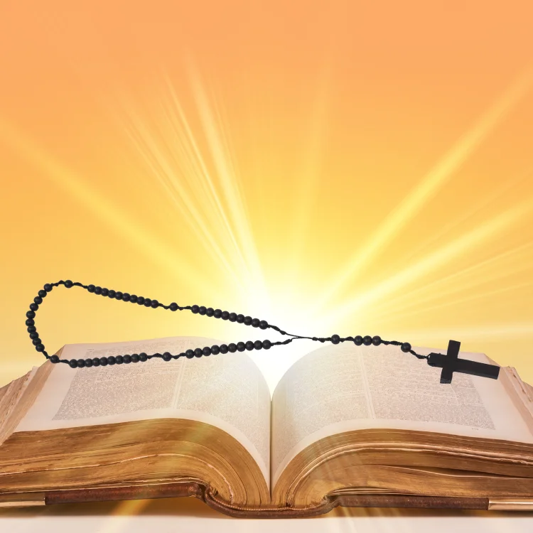 Black Teak Wood Colour Christian Christ Jesus Rosary Bead Mala