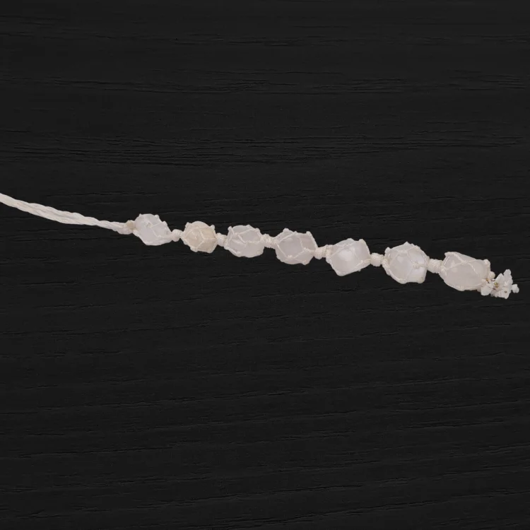 CLEAR QUARTZ TUMBLE CAR  HANGING 