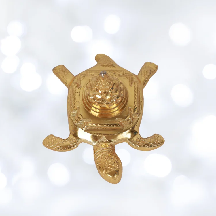 Brass Meru Shree Yantra with Tortoise