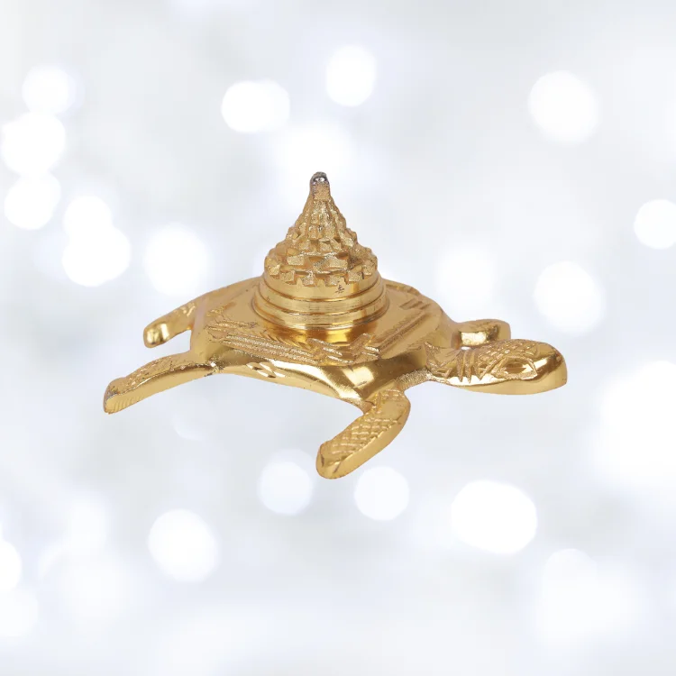 Brass Meru Shree Yantra with Tortoise