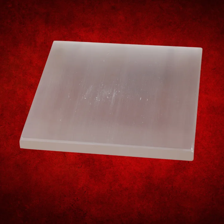 Crystals Selenite Charging Square Plate