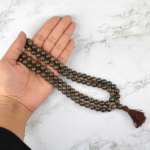 Natural Bronzite  Mala