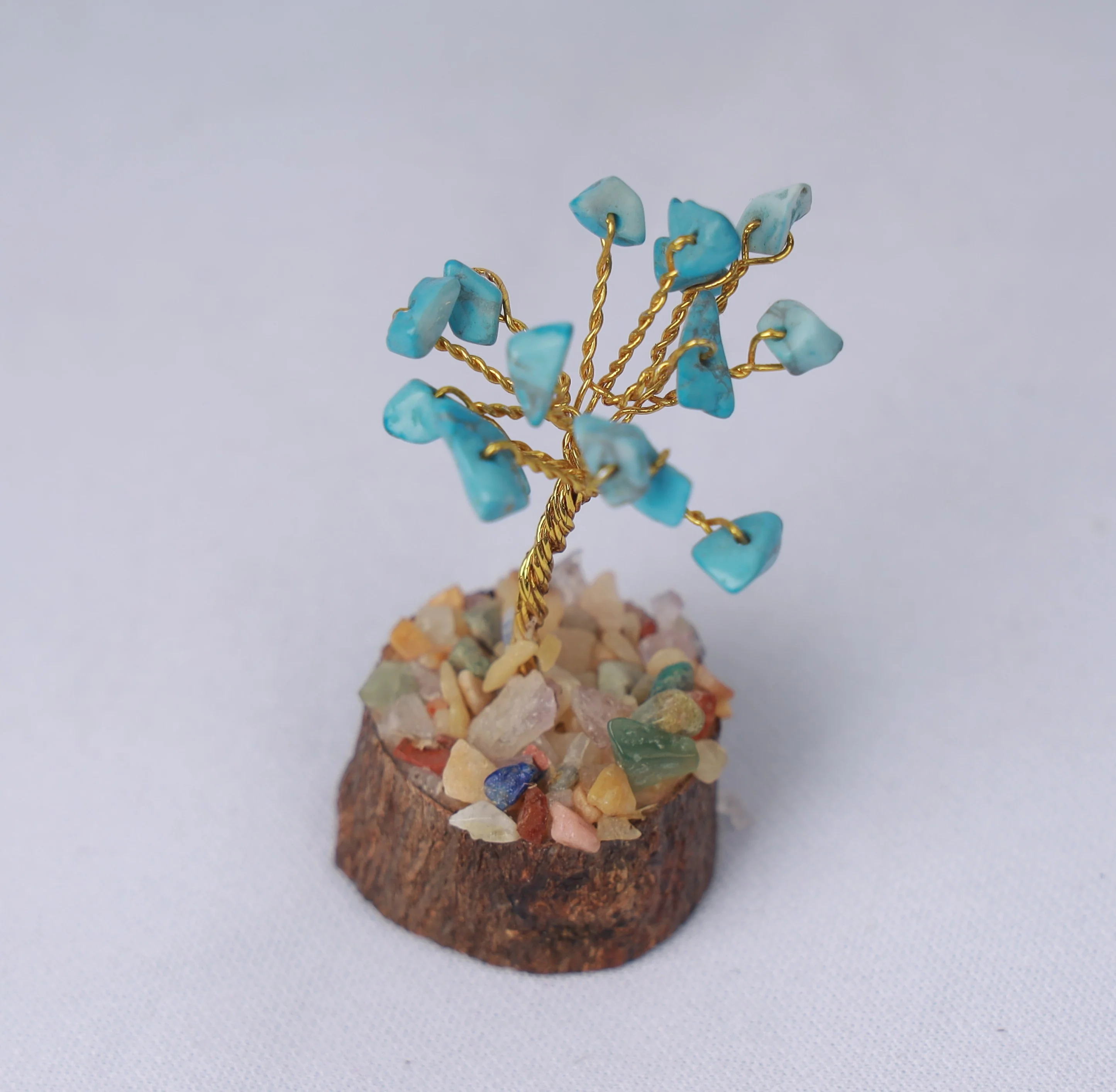 Light Blue Turquoise Mini Crystal Tree