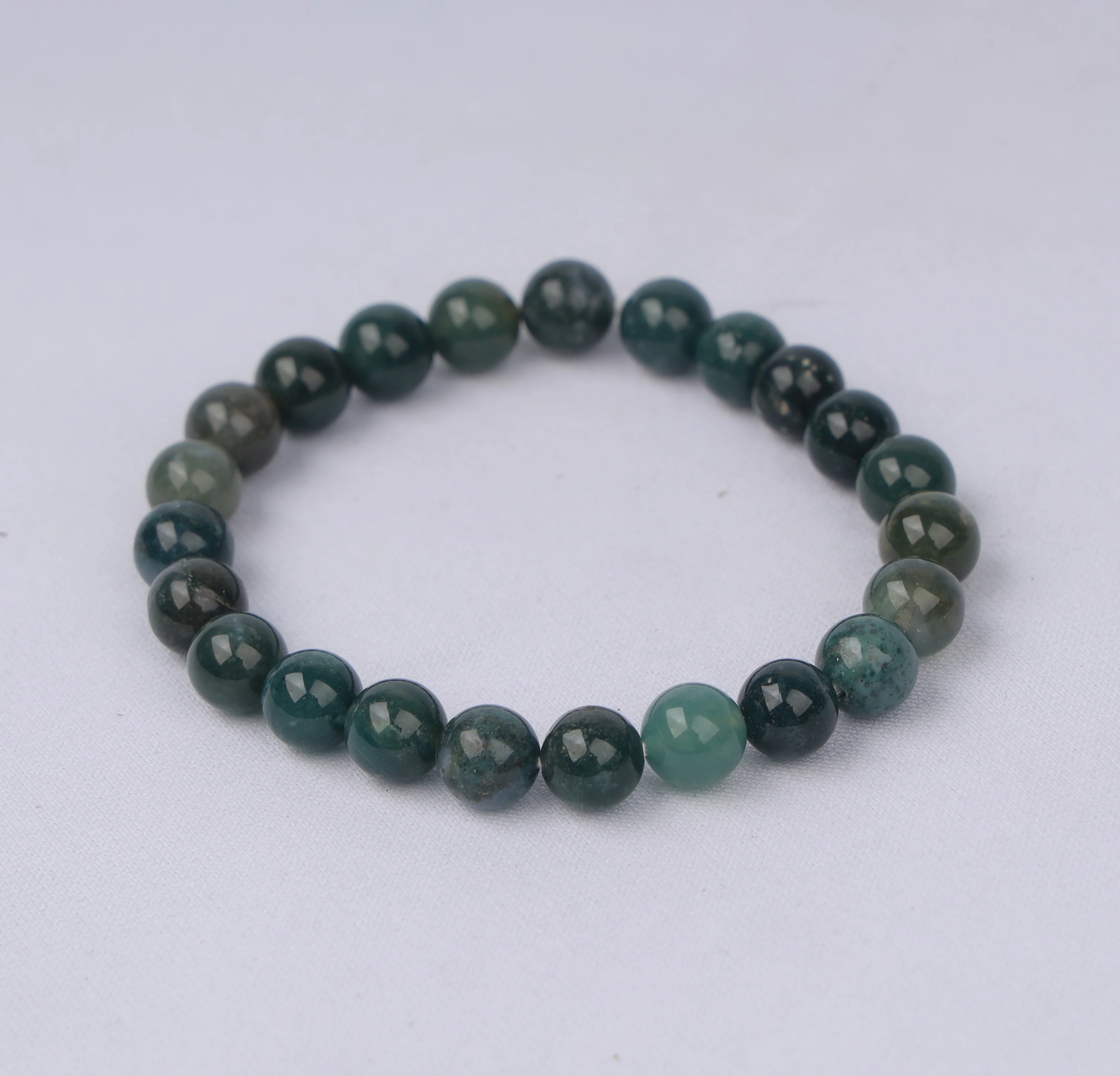 Natural Moss Agate Bracelet Crystal Stone