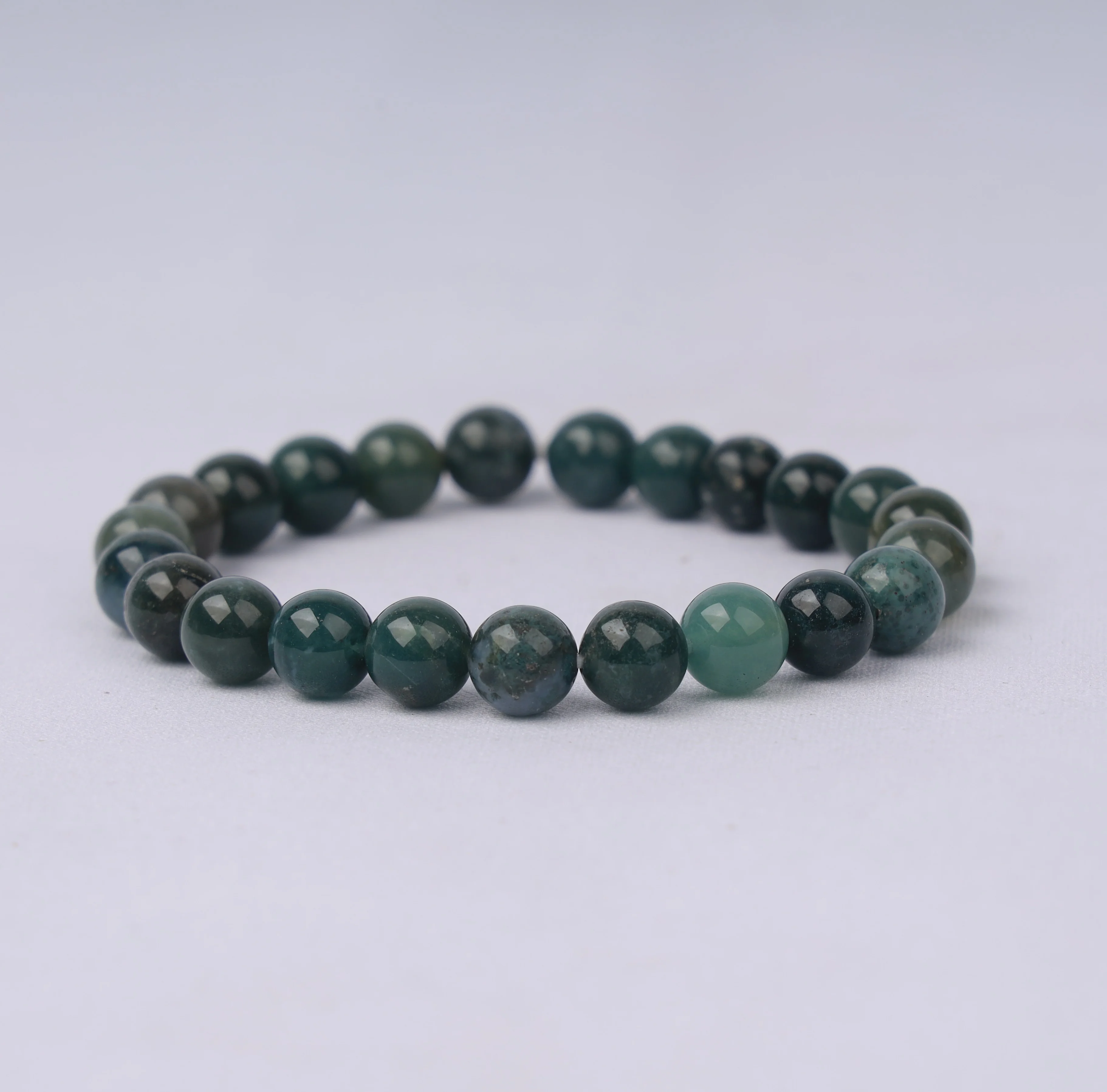 Natural Moss Agate Bracelet Crystal Stone