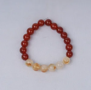 Citrine and Carnelian Bracelet