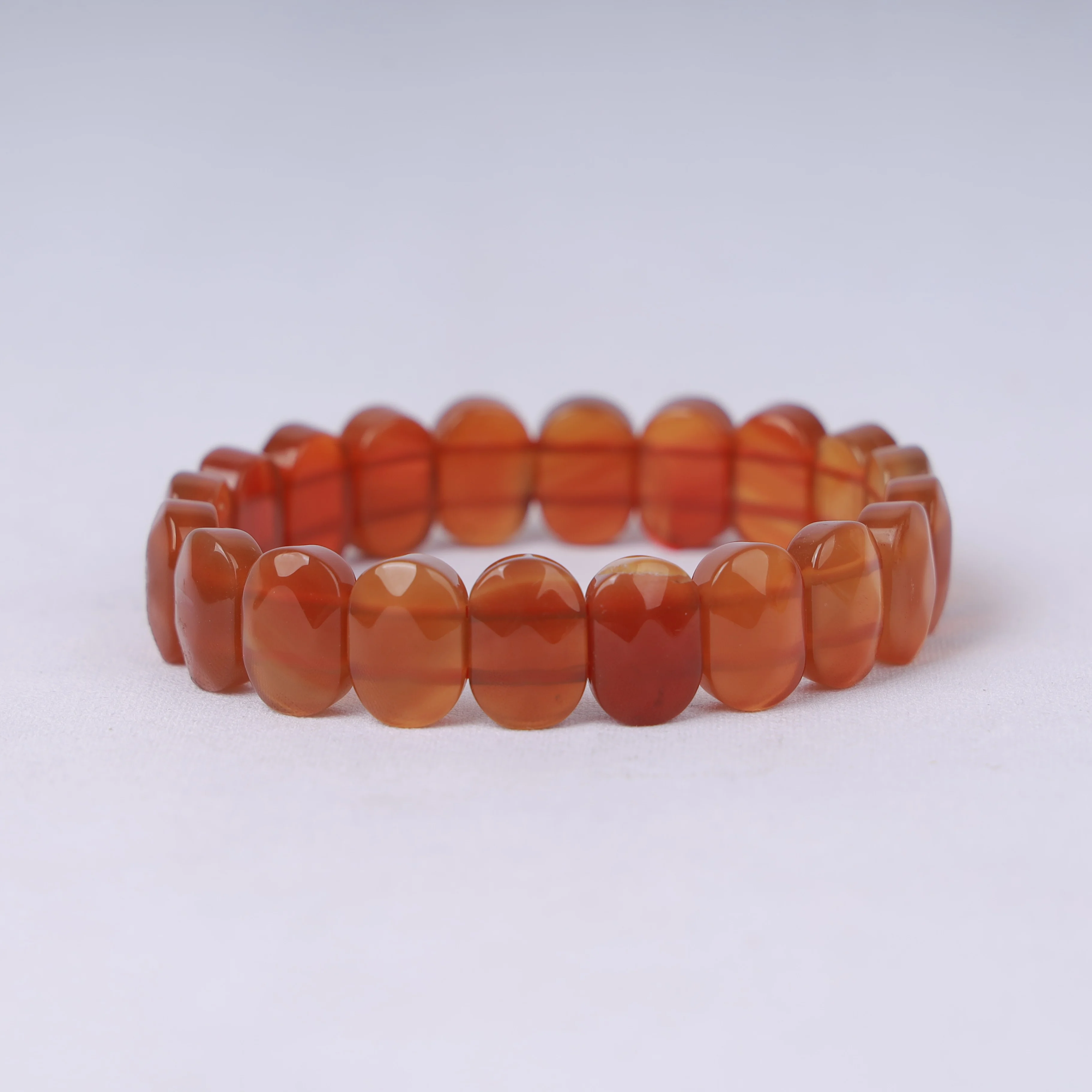 Carnelian Oval Faceted Bracelet