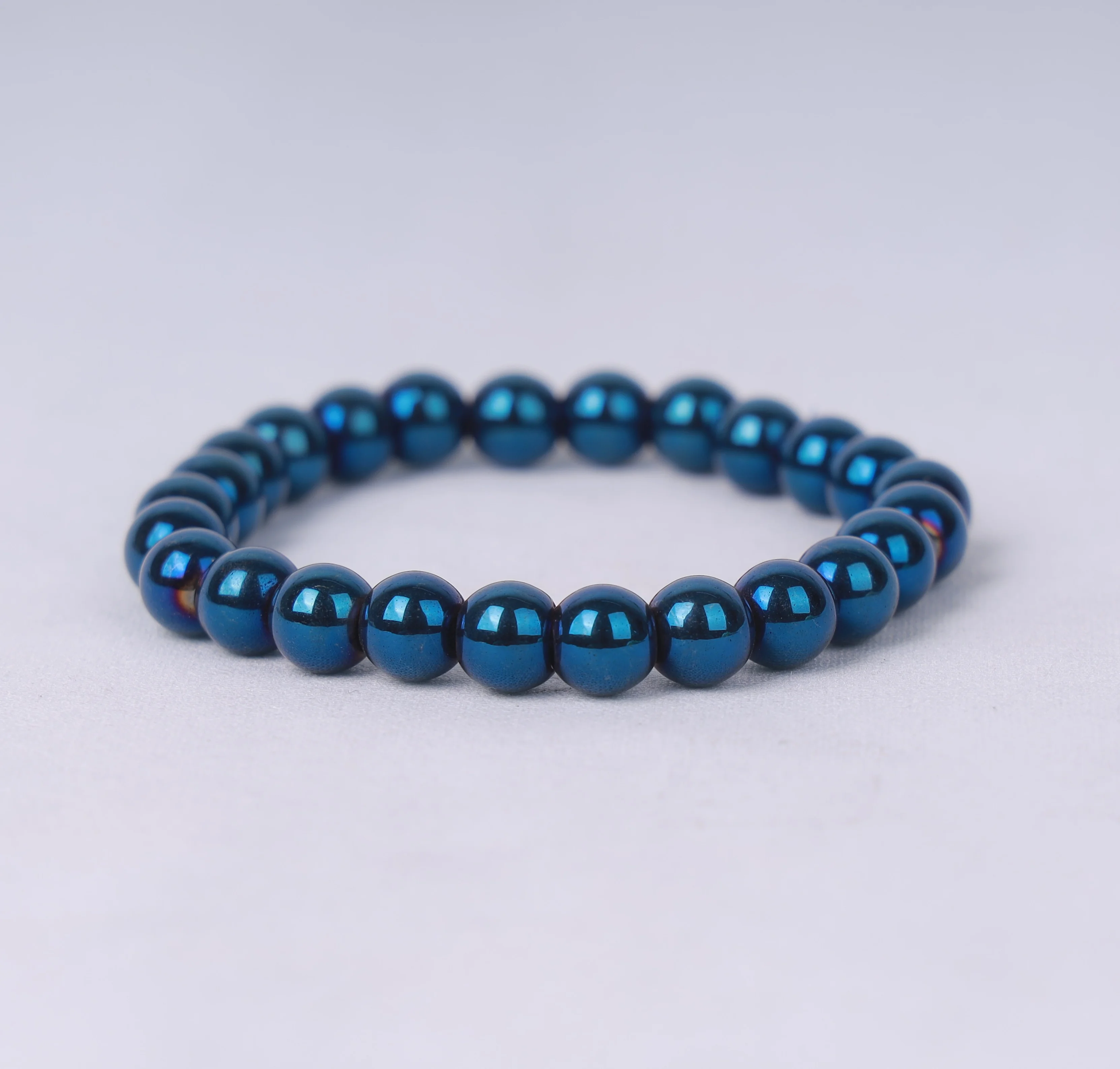 Blue Hematite Bracelet (Elastic)