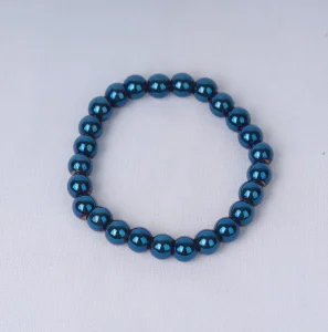 Blue Hematite Bracelet (Elastic)