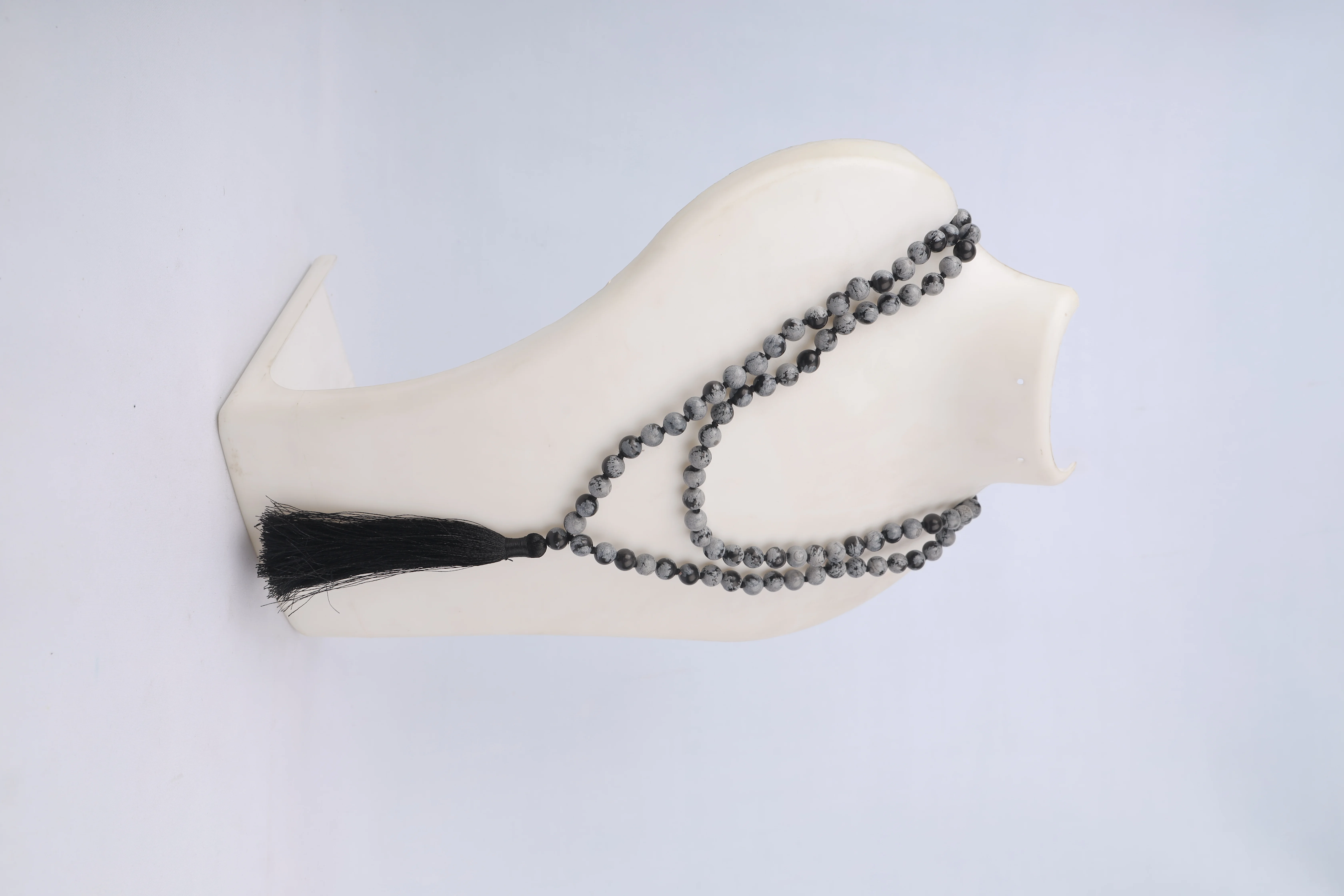 Snowflake Obsidian Buddhist Style Mala