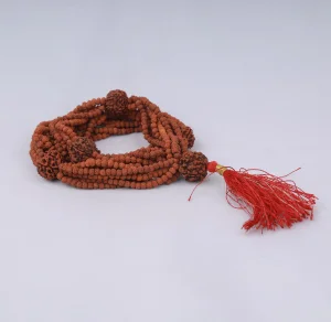 Nityananda Shankracharya Mala 5 Face Rudraksha Beads and 4 Line Rudraksh