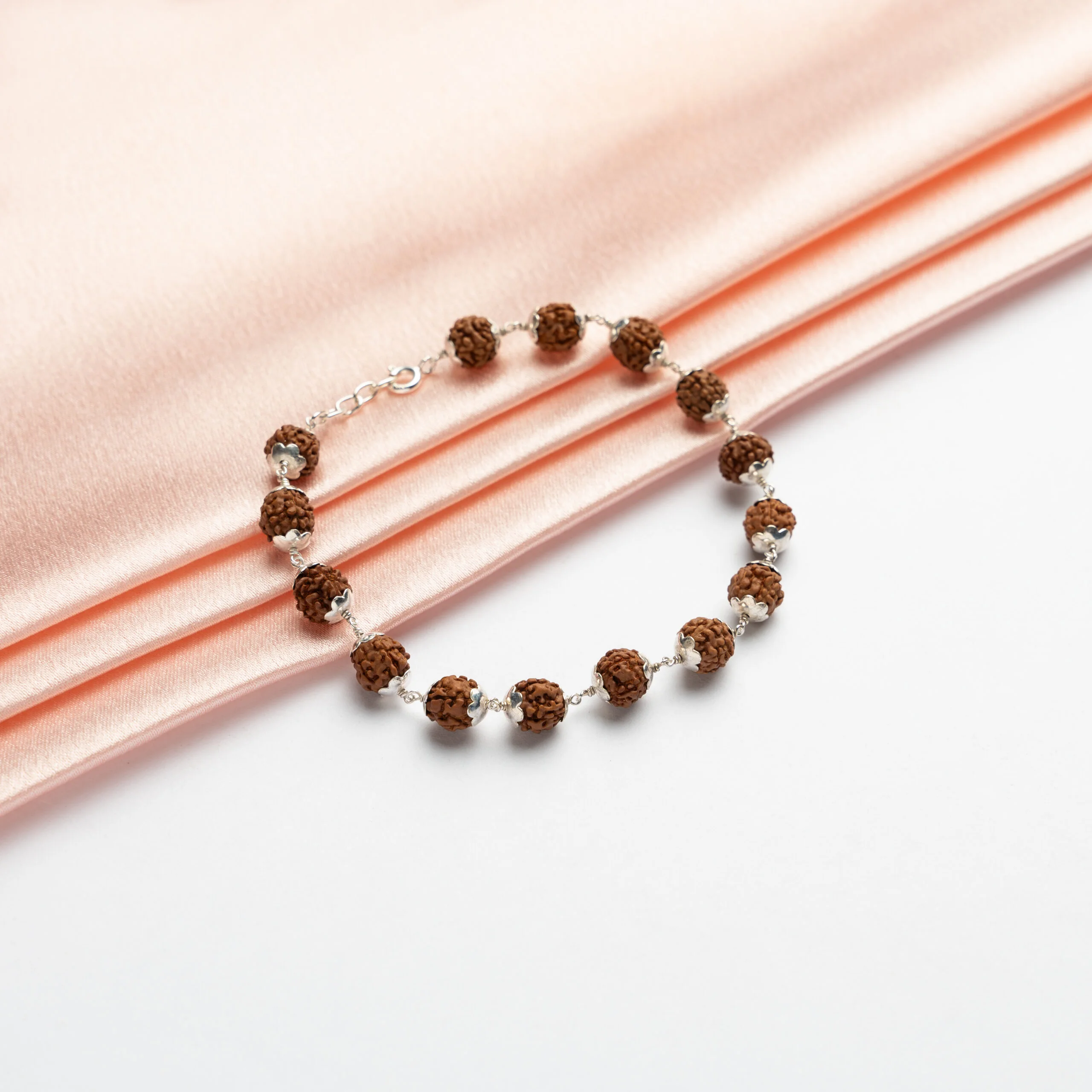 Rudraksha Silver Bracelet 6 MM