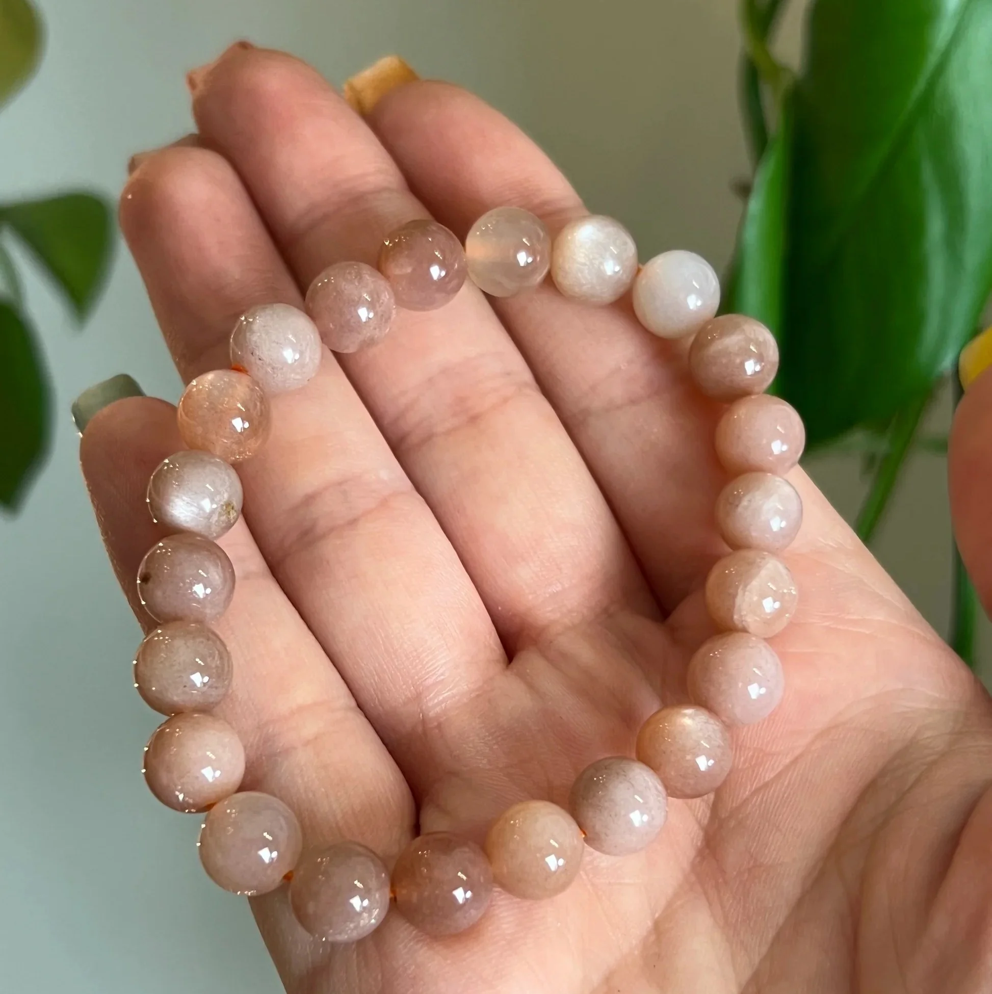 Peach Moonstone Bracelet