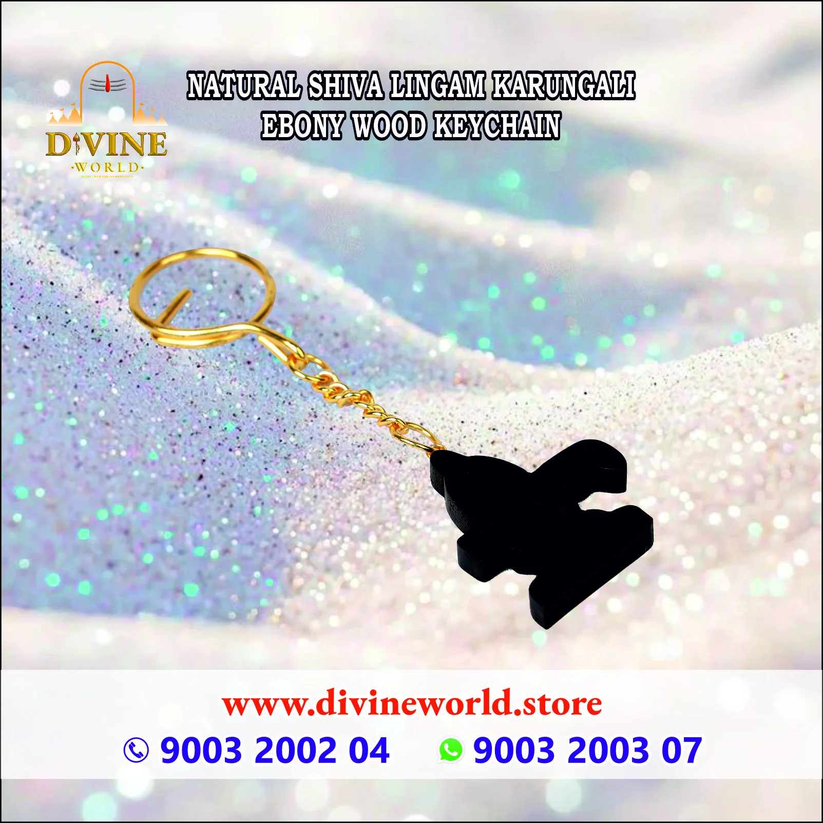  Shiva Lingam karungali Keychain