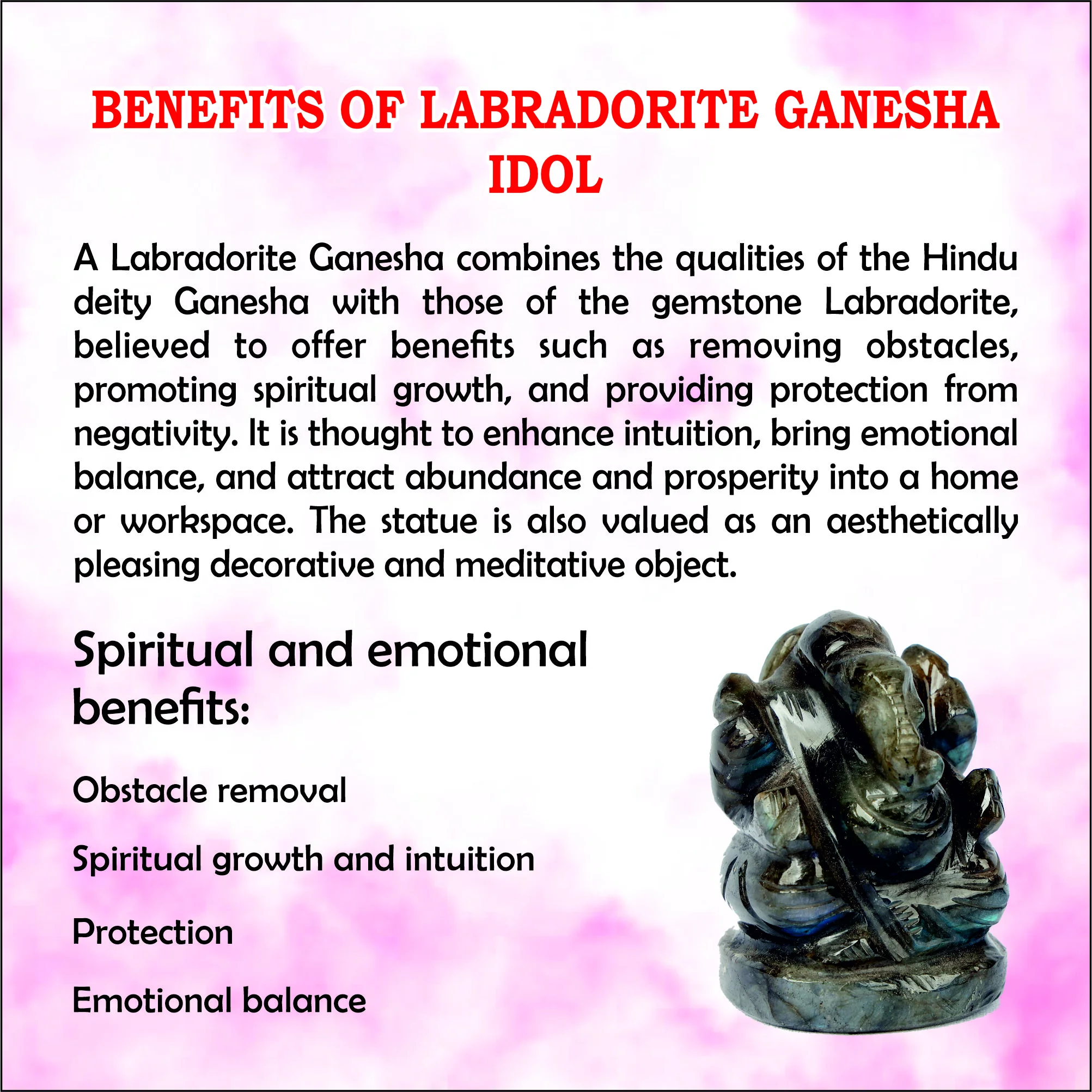 LABRADORITE GANESHA IDOL 