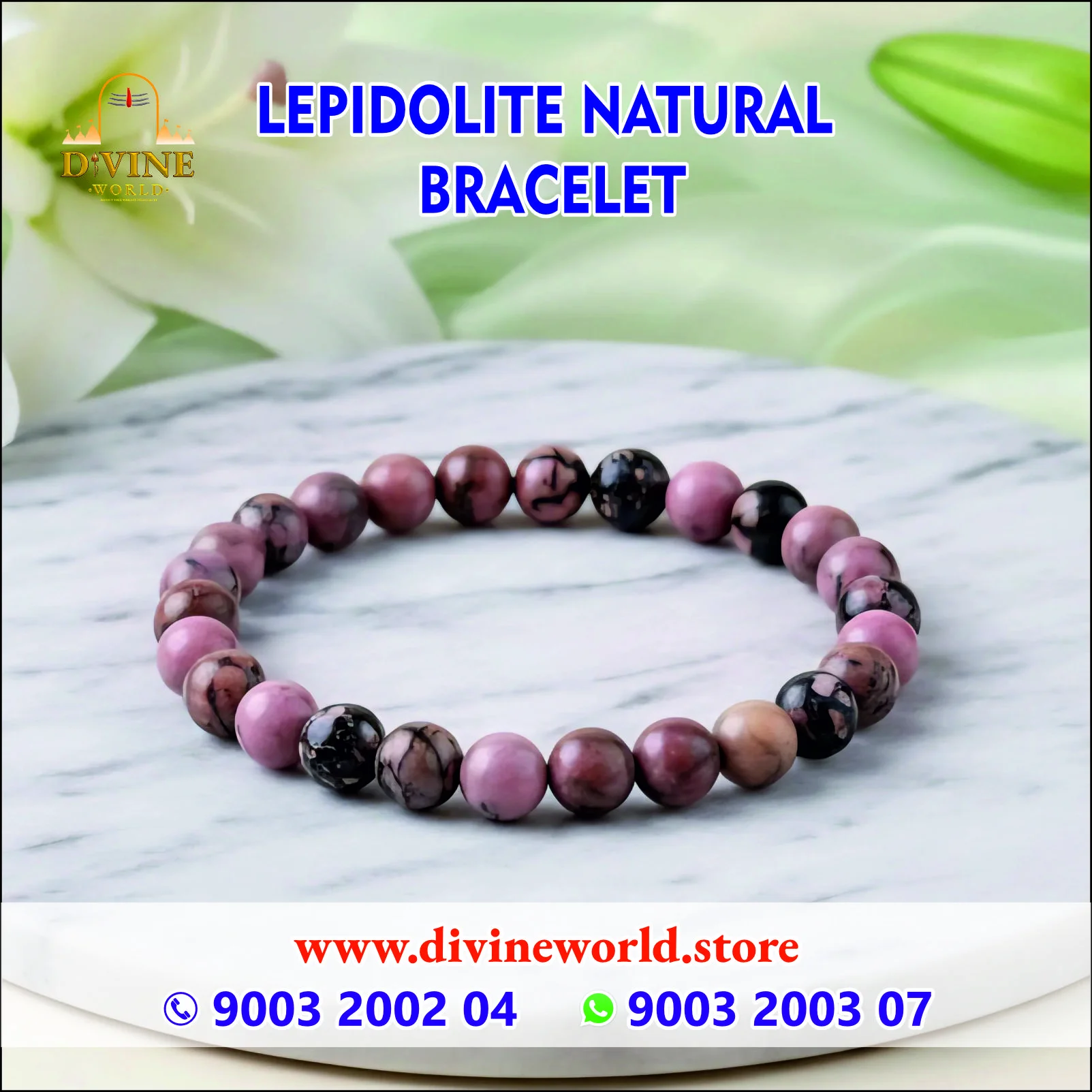 Lepidolite Natural Bracelet