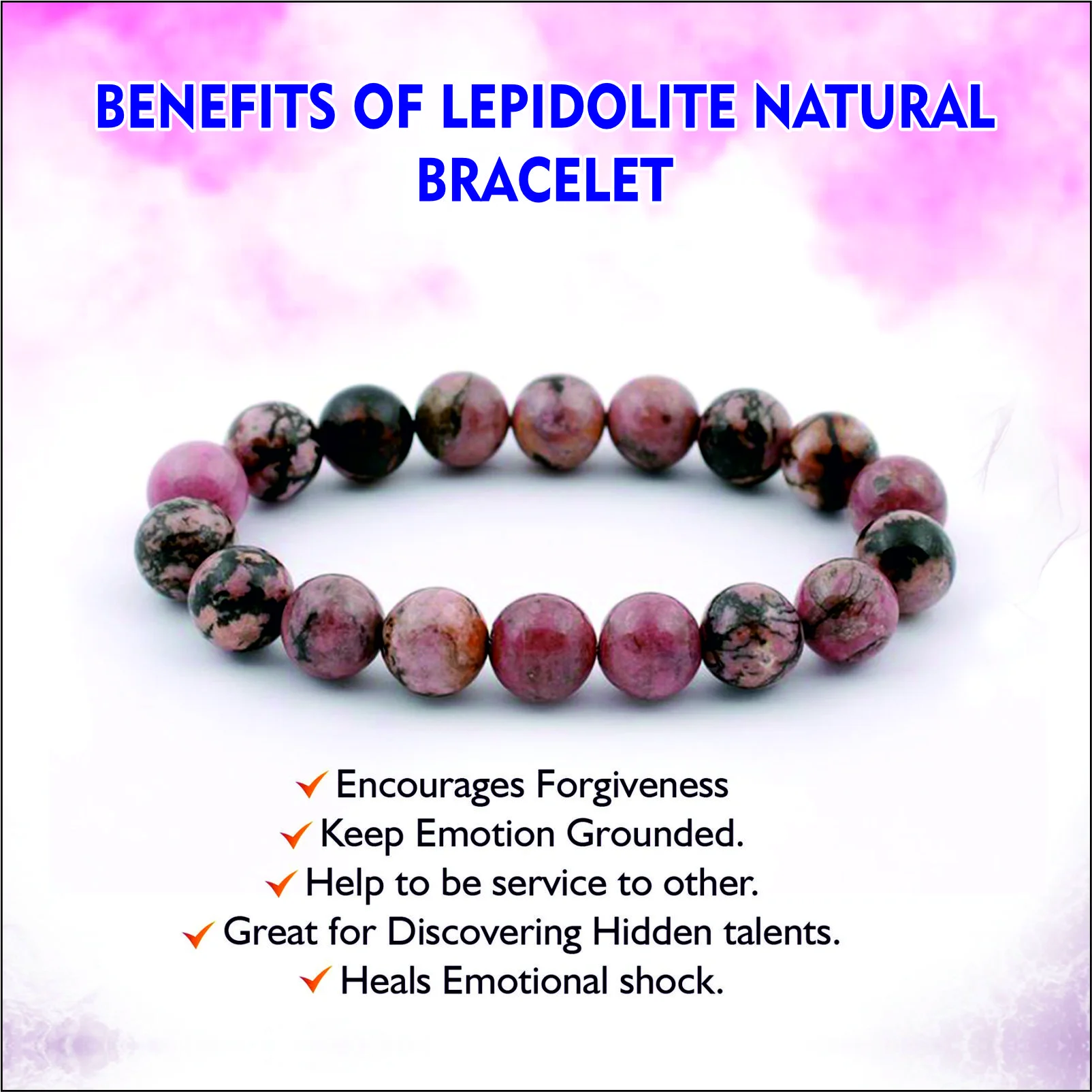 Lepidolite Natural Bracelet