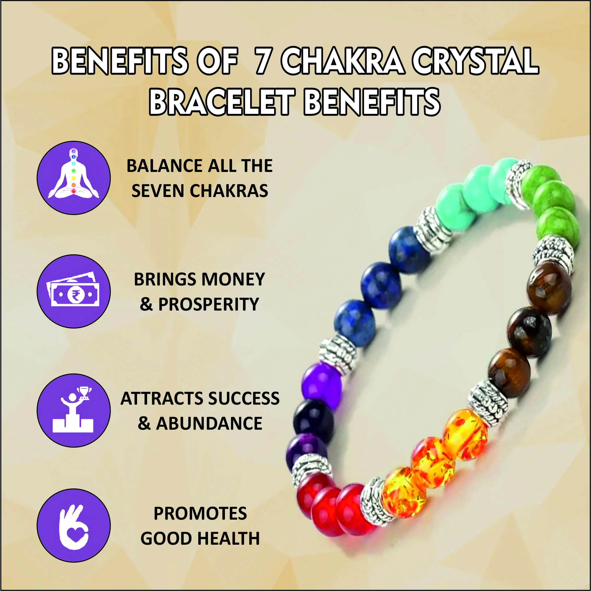 7 CHAKRA CRYSTAL BRACELET  BENEFITS