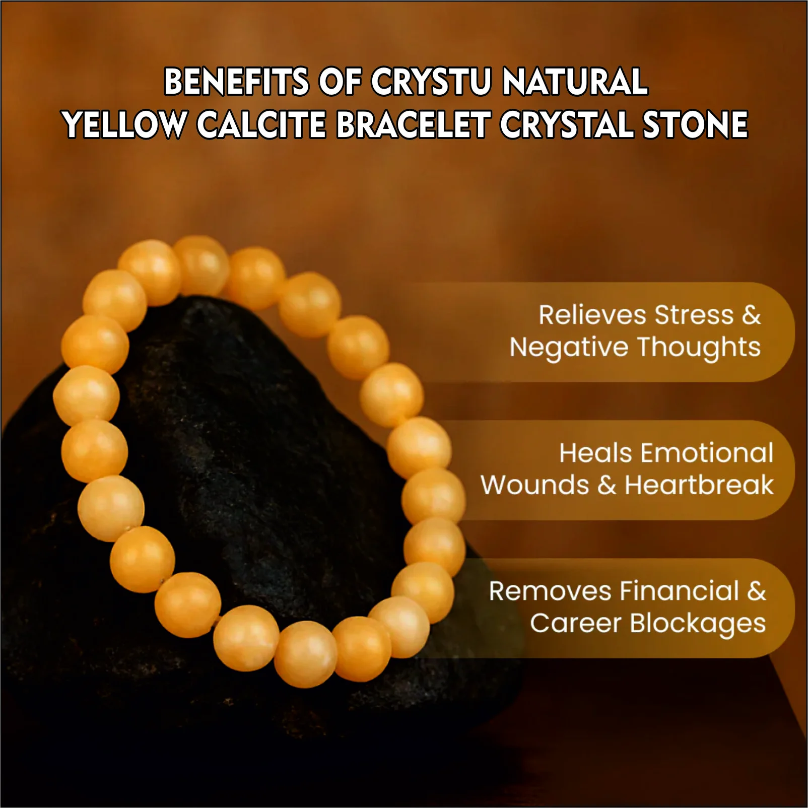 Natural Yellow Calcite Bracelet