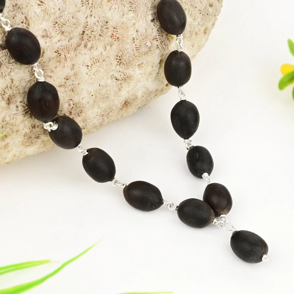 Lotus Seed Kamal Gatta Japa Mala Pure Silver (without cap) mala