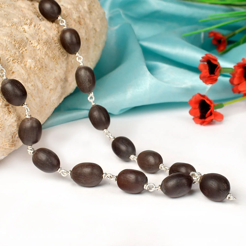 Lotus Seed Kamal Gatta Japa Mala Pure Silver (without cap) mala