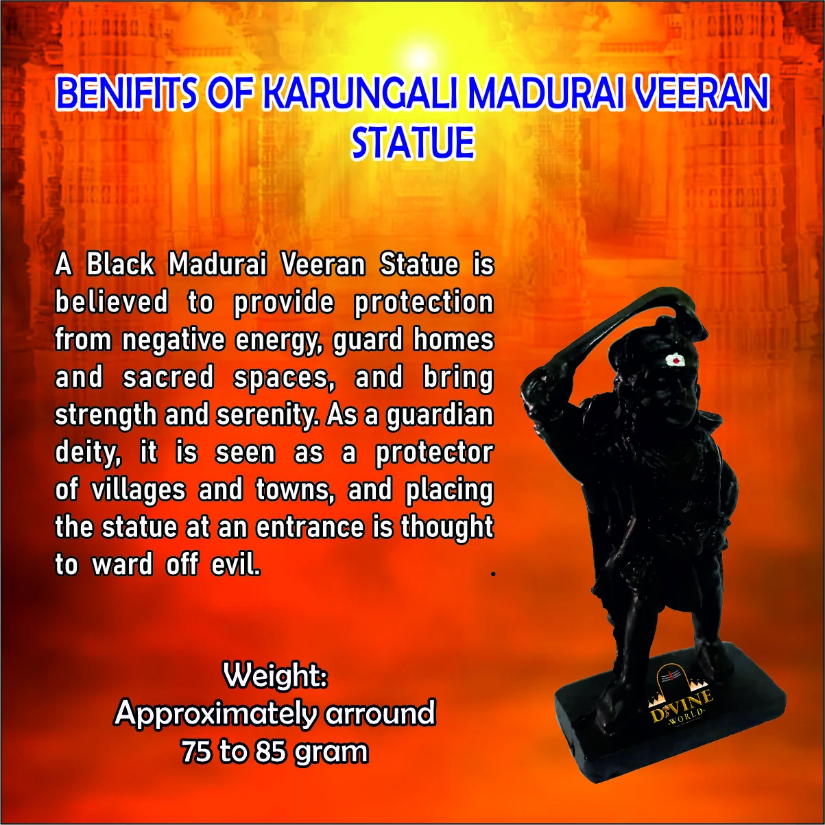 Black Madurai Veeran Statue