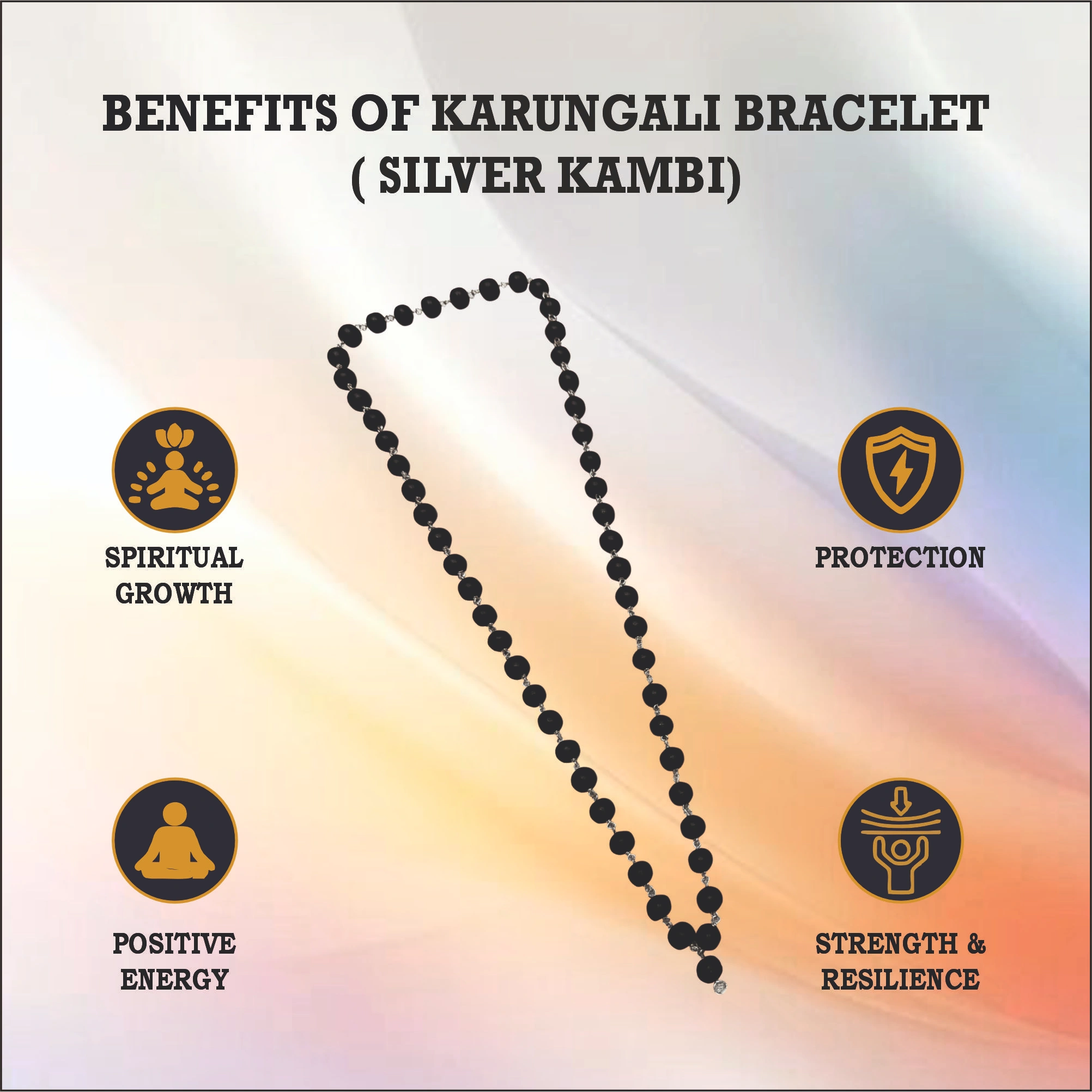 Karungali Malai Kambi 925 Silver