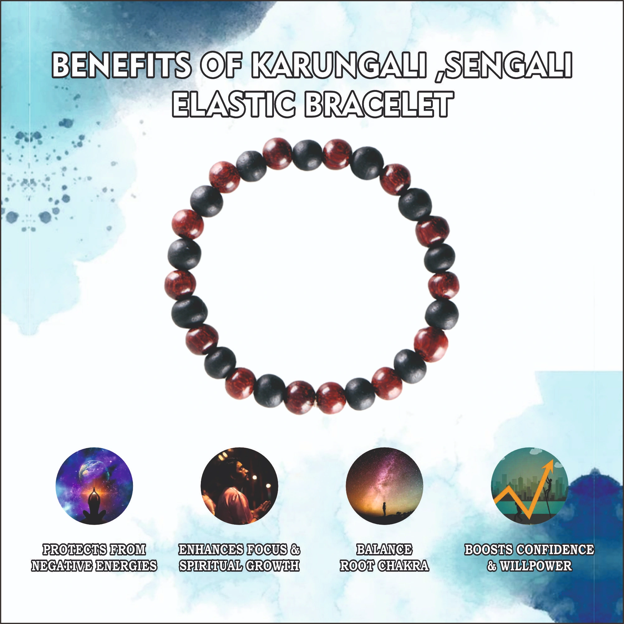 KARUNGALI ,SENGALI ELASTIC BRACELET