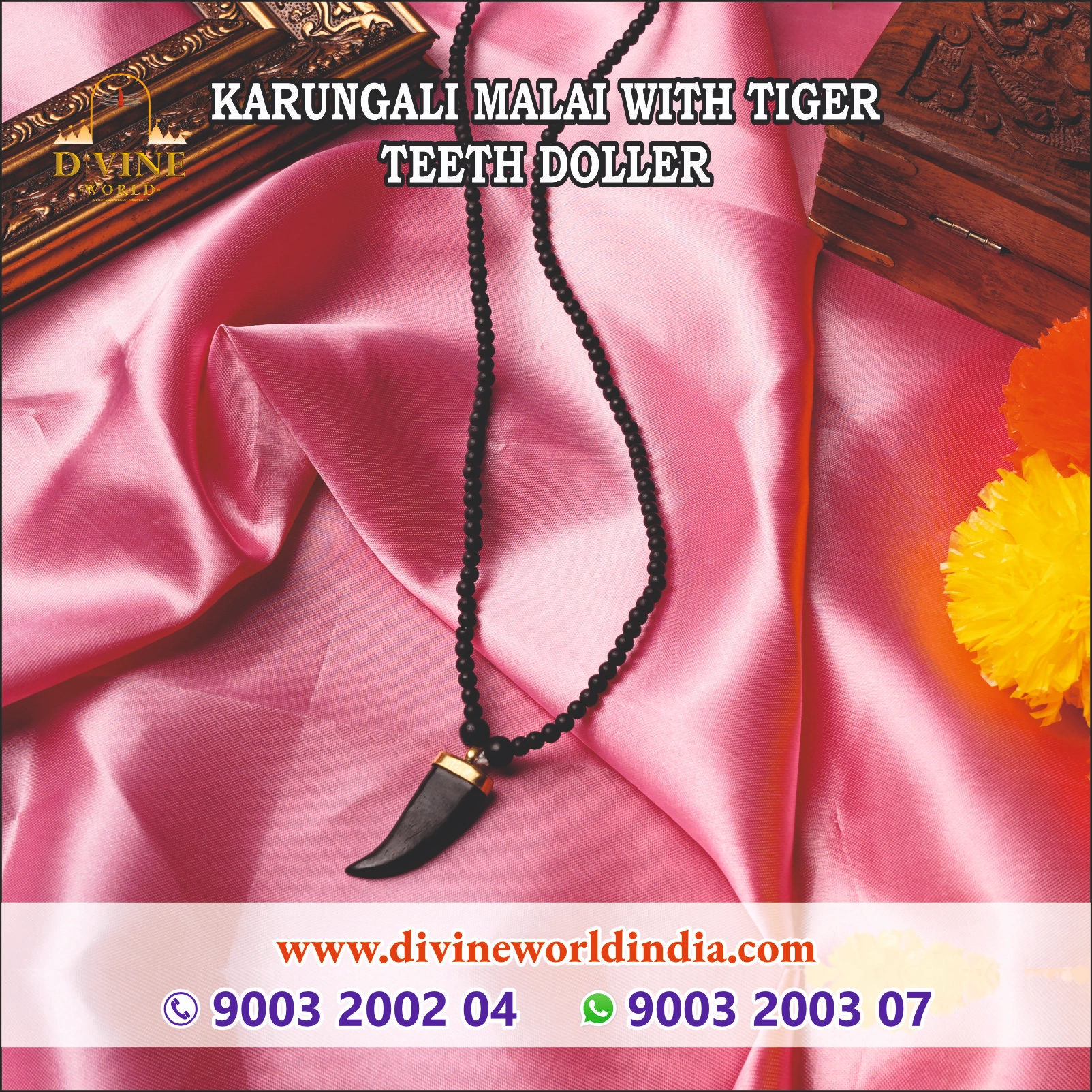 KARUNGALI MALAI 4 MM WITH TIGER TEETH DOLLER