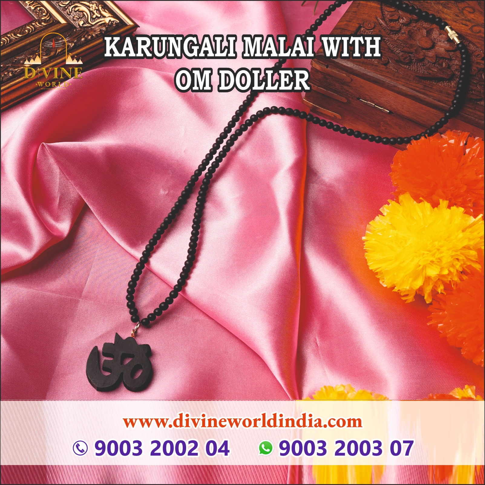 KARUNGALI MALAI 4 MM WITH OM DOLLER