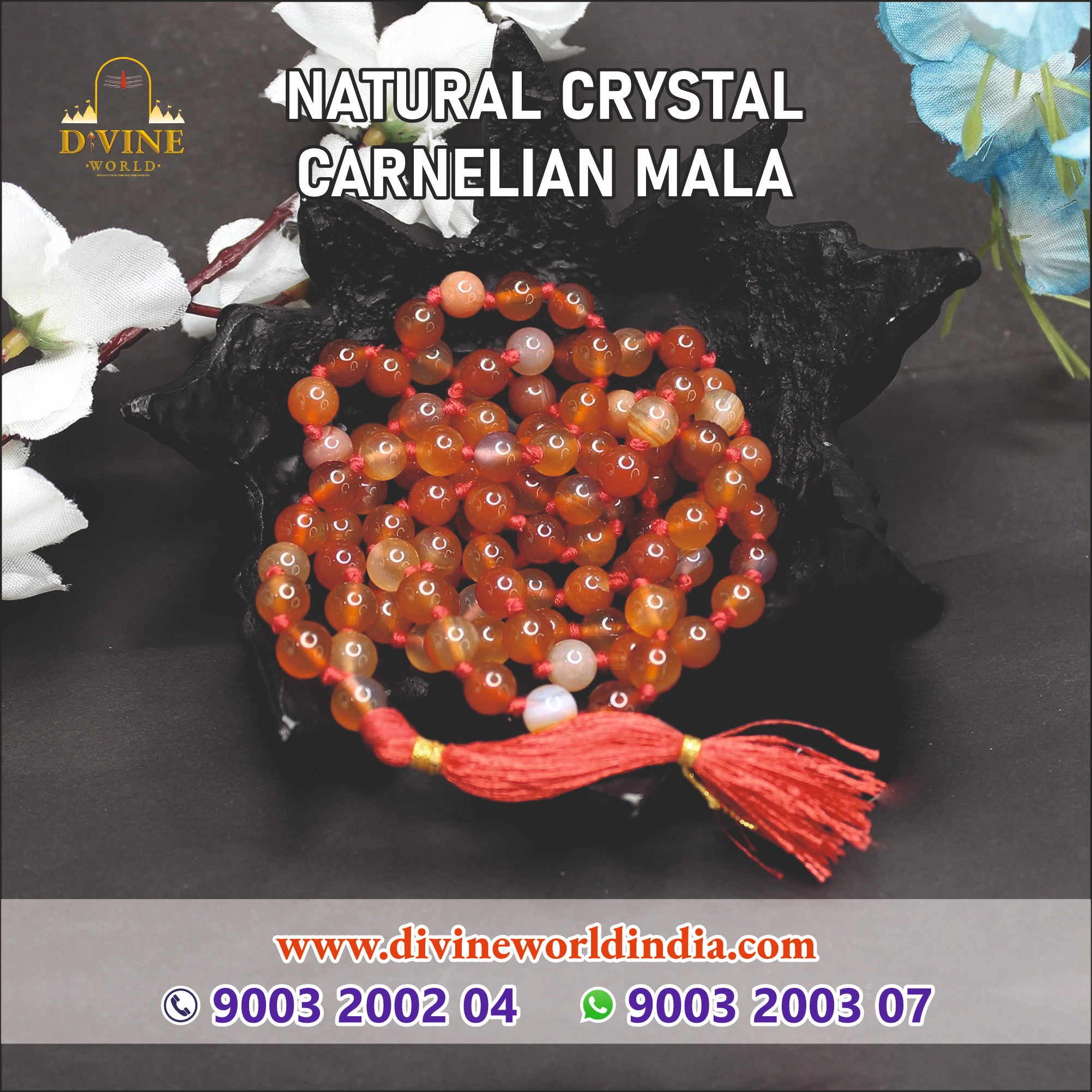 Natural  Carnelian Mala