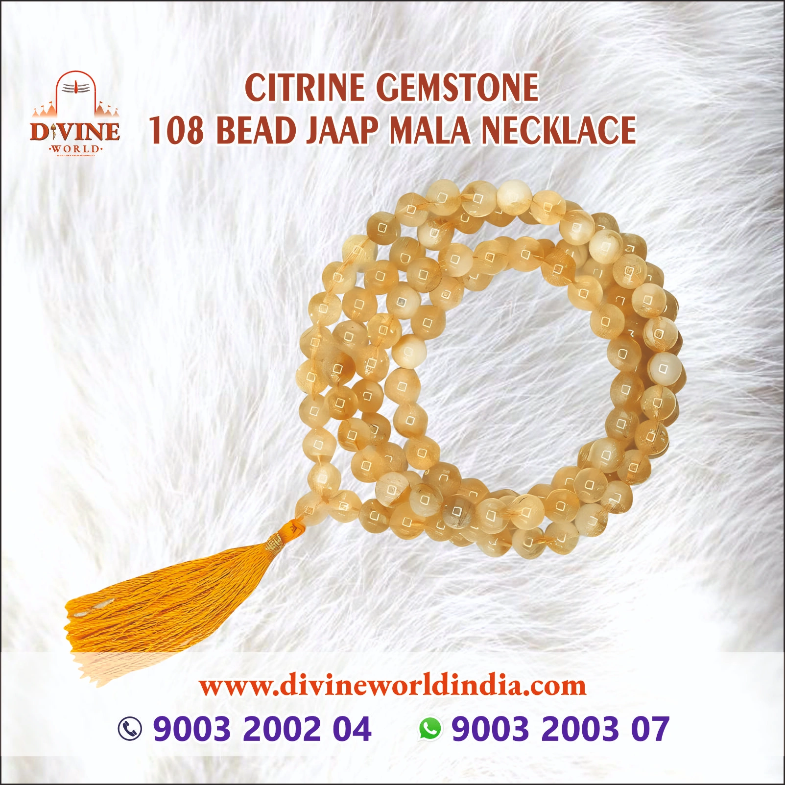 Natural Citrine Mala 