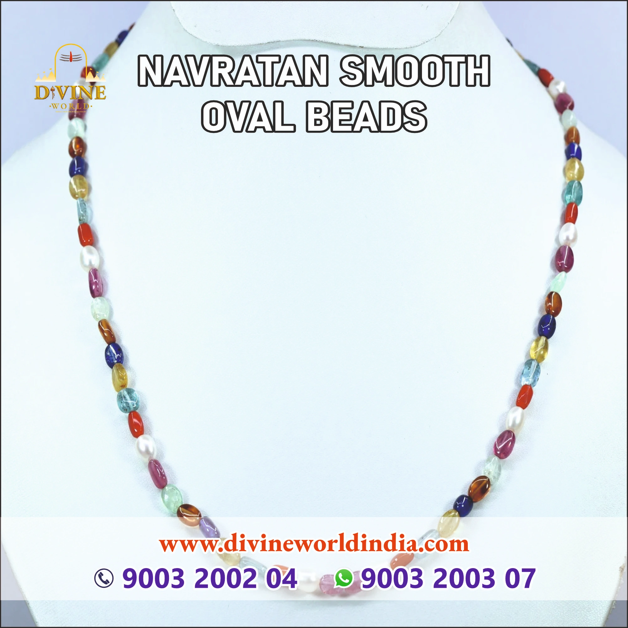 NAVRATAN SMOOTH  OVAL BEADS