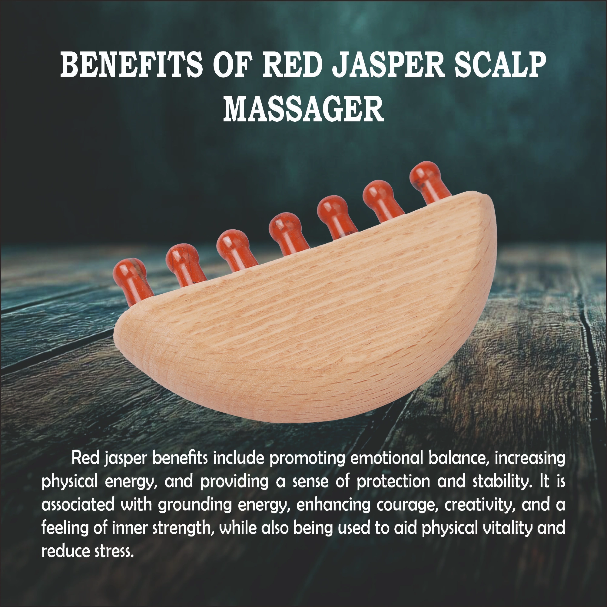Red Jasper Scalp Massager