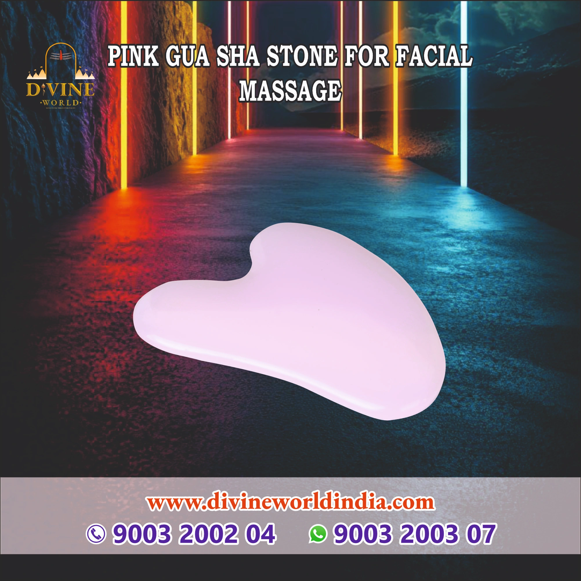  Pink Gua Sha Stone for Facial Massage