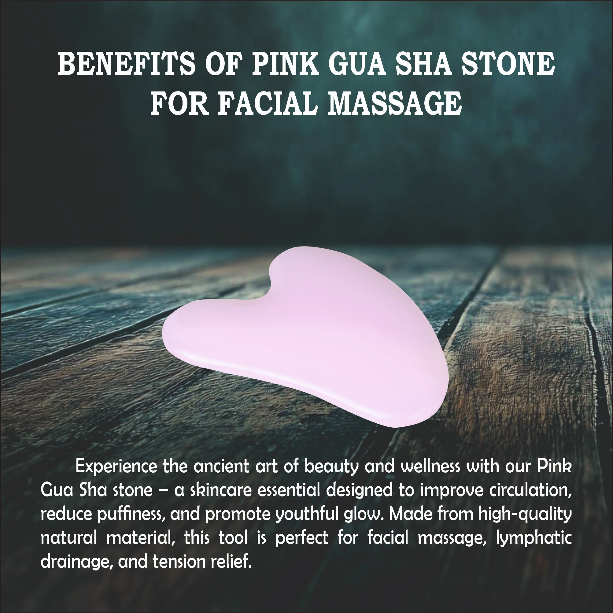  Pink Gua Sha Stone for Facial Massage