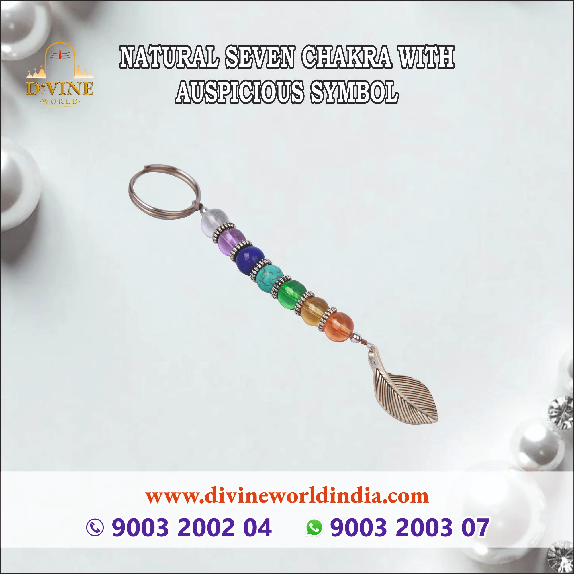 Natural Seven Chakra Key Chain