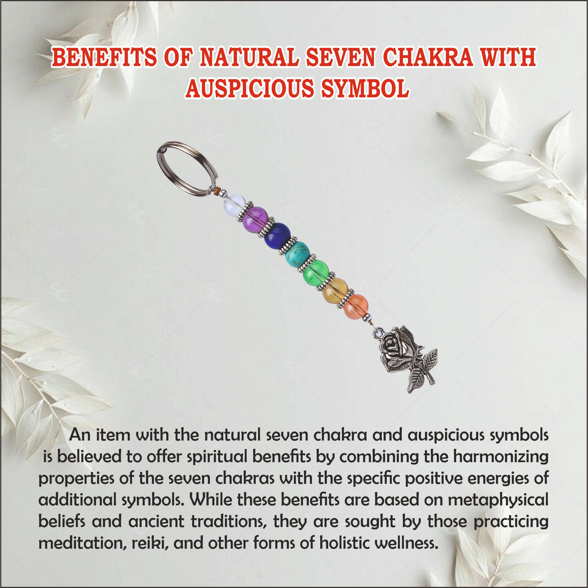 Natural Seven Chakra Key Chain