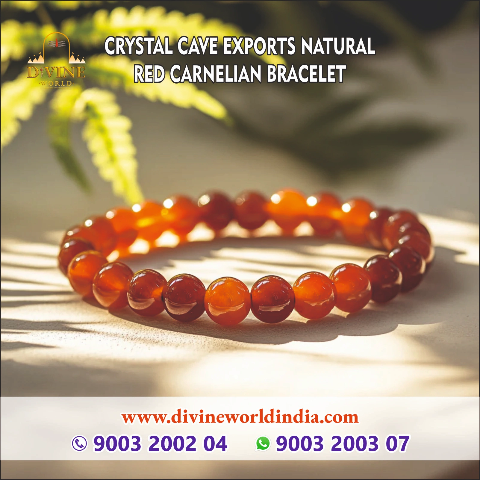 Red Carnelian Crystal Bracelet