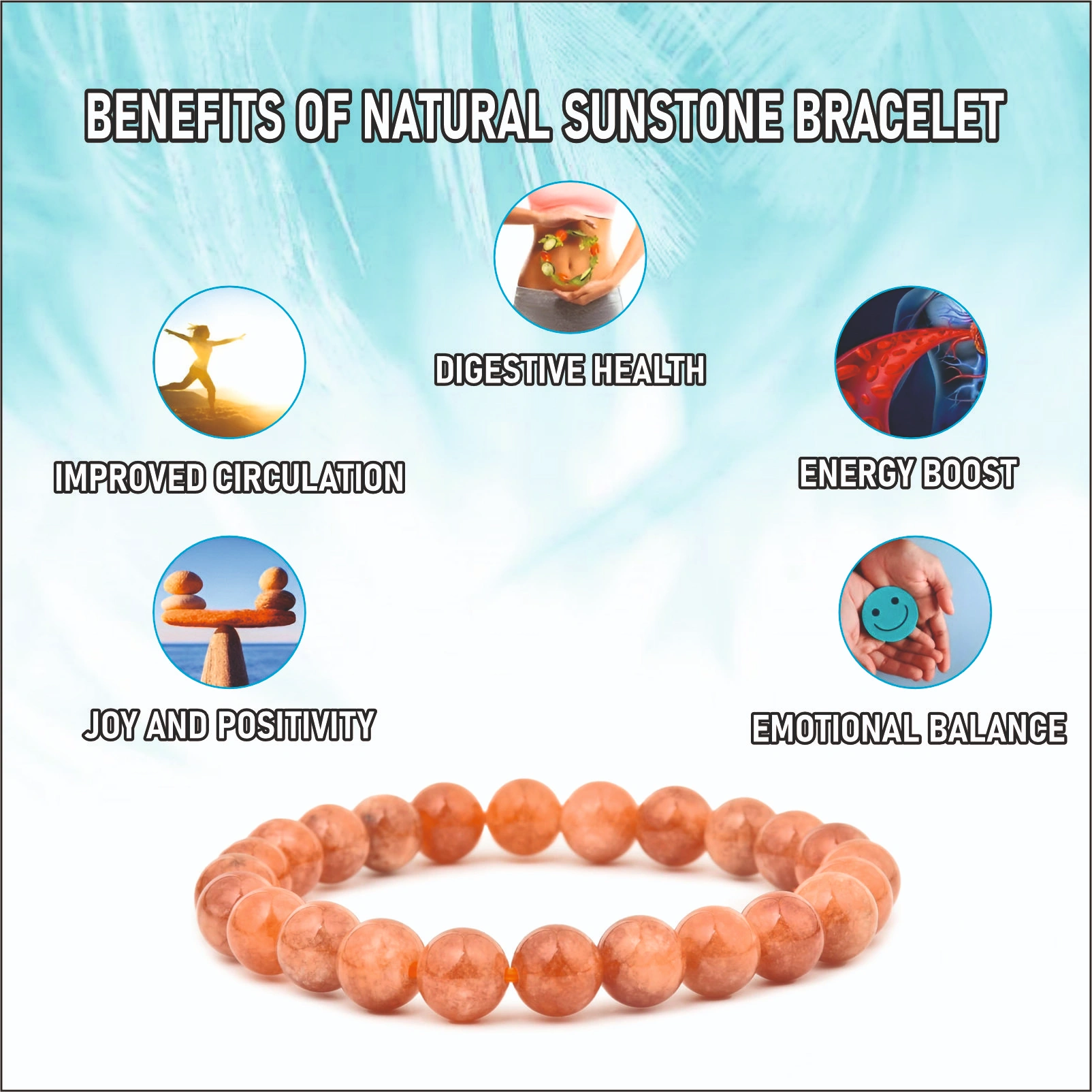  Natural Sunstone Bracelet