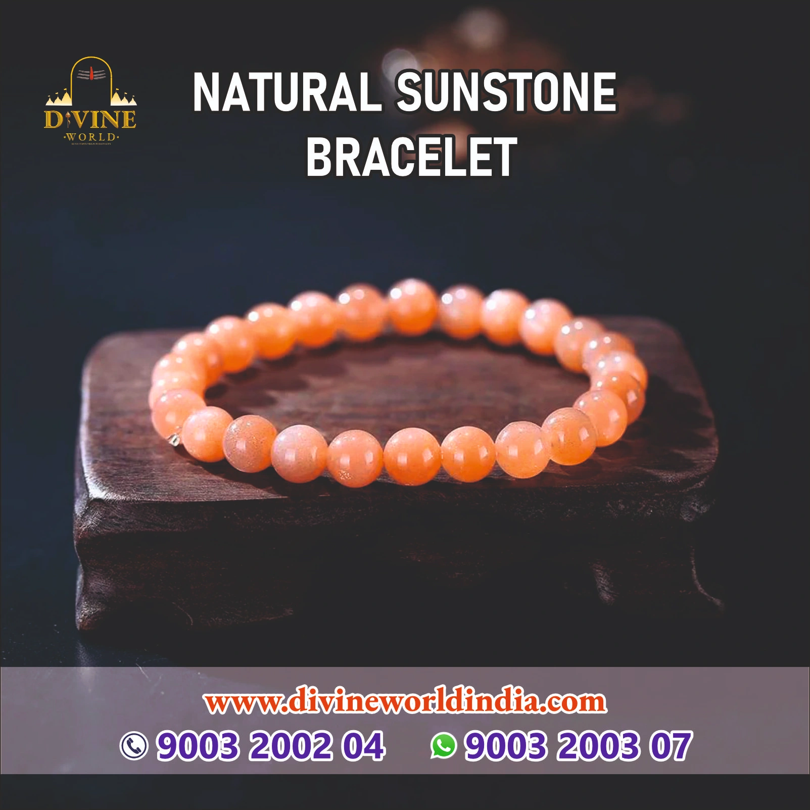 Natural Sunstone Bracelet