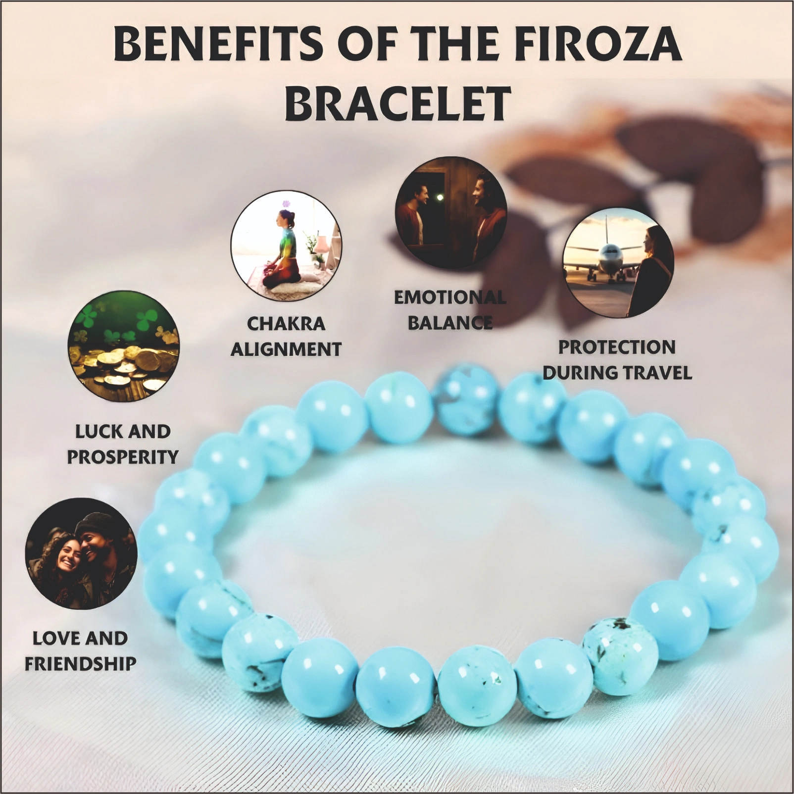 Natural Firoza Turquoise Bracelet