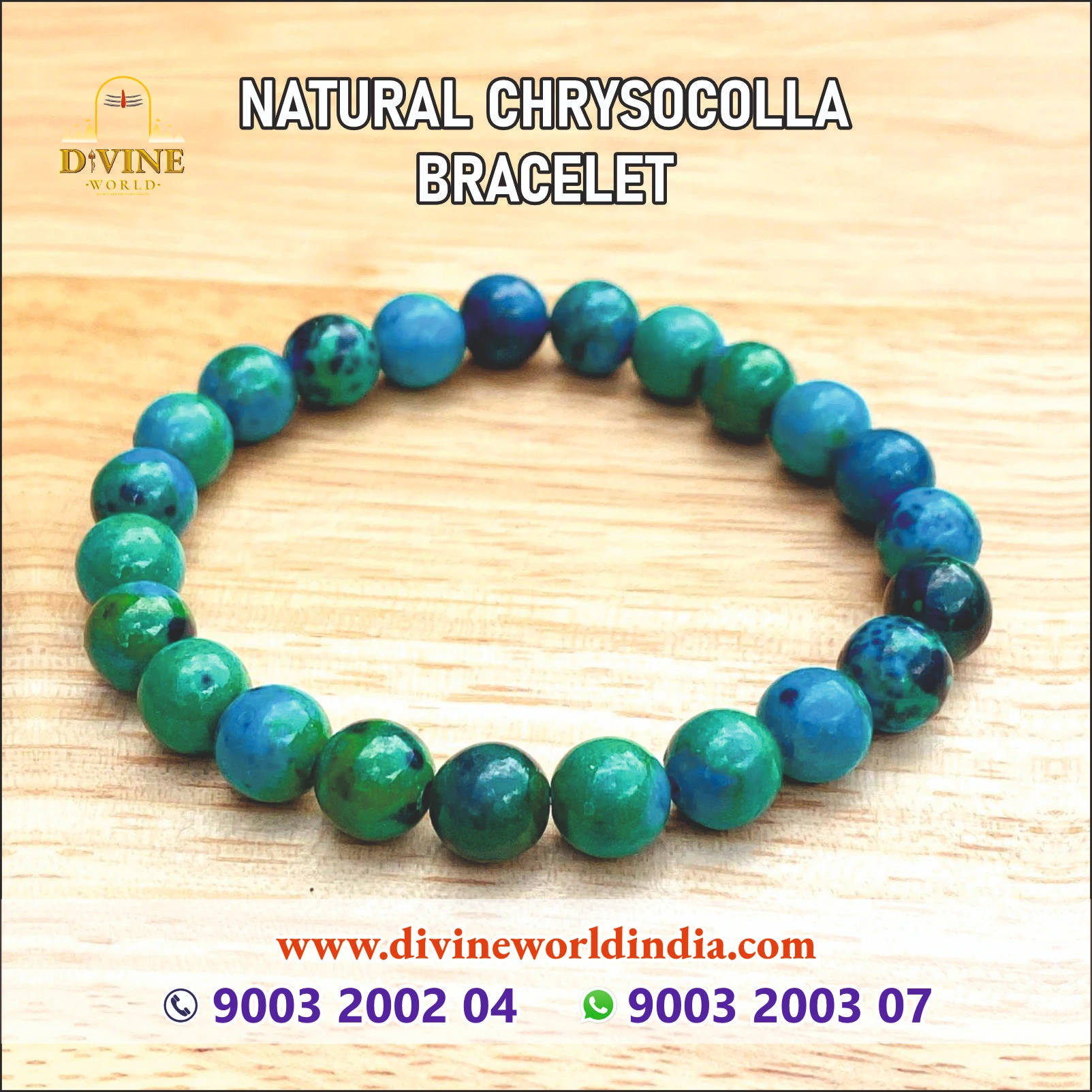 Natural Chrysocolla Bracelet