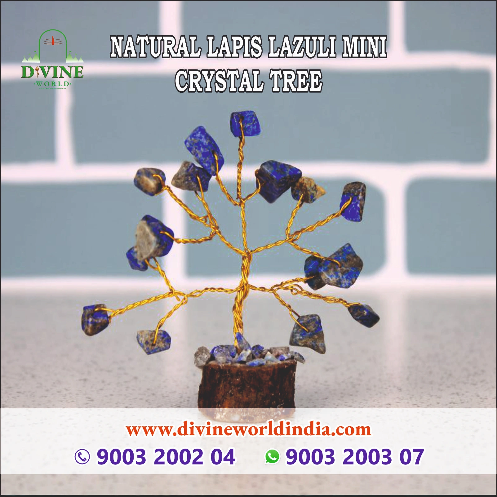 Natural Lapis Lazuli Mini Crystal Tree