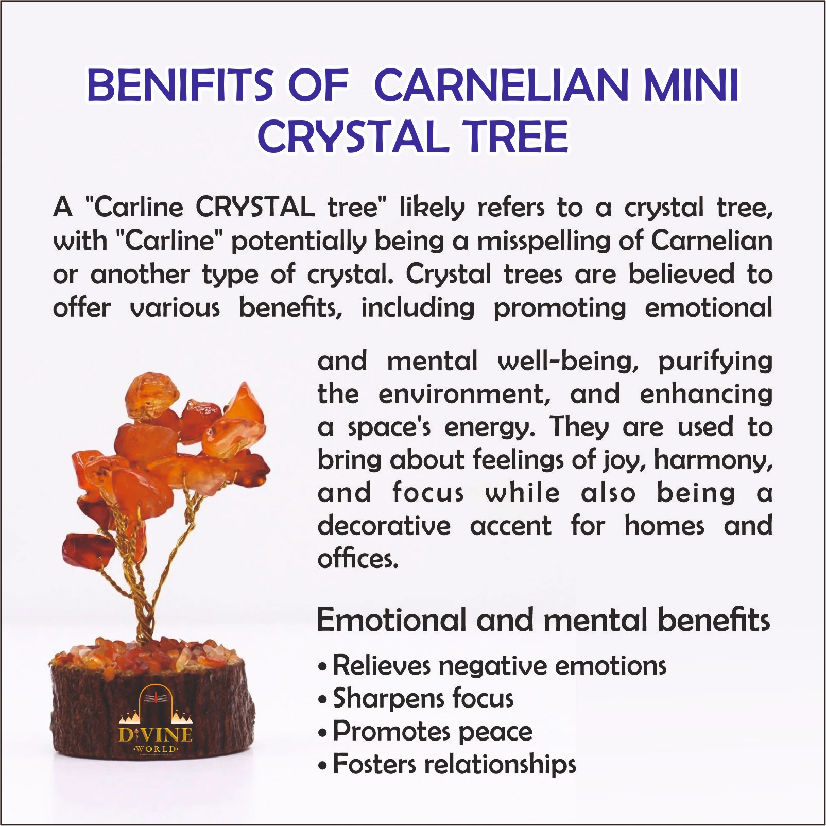 Carnelian Mini Crystal Tree