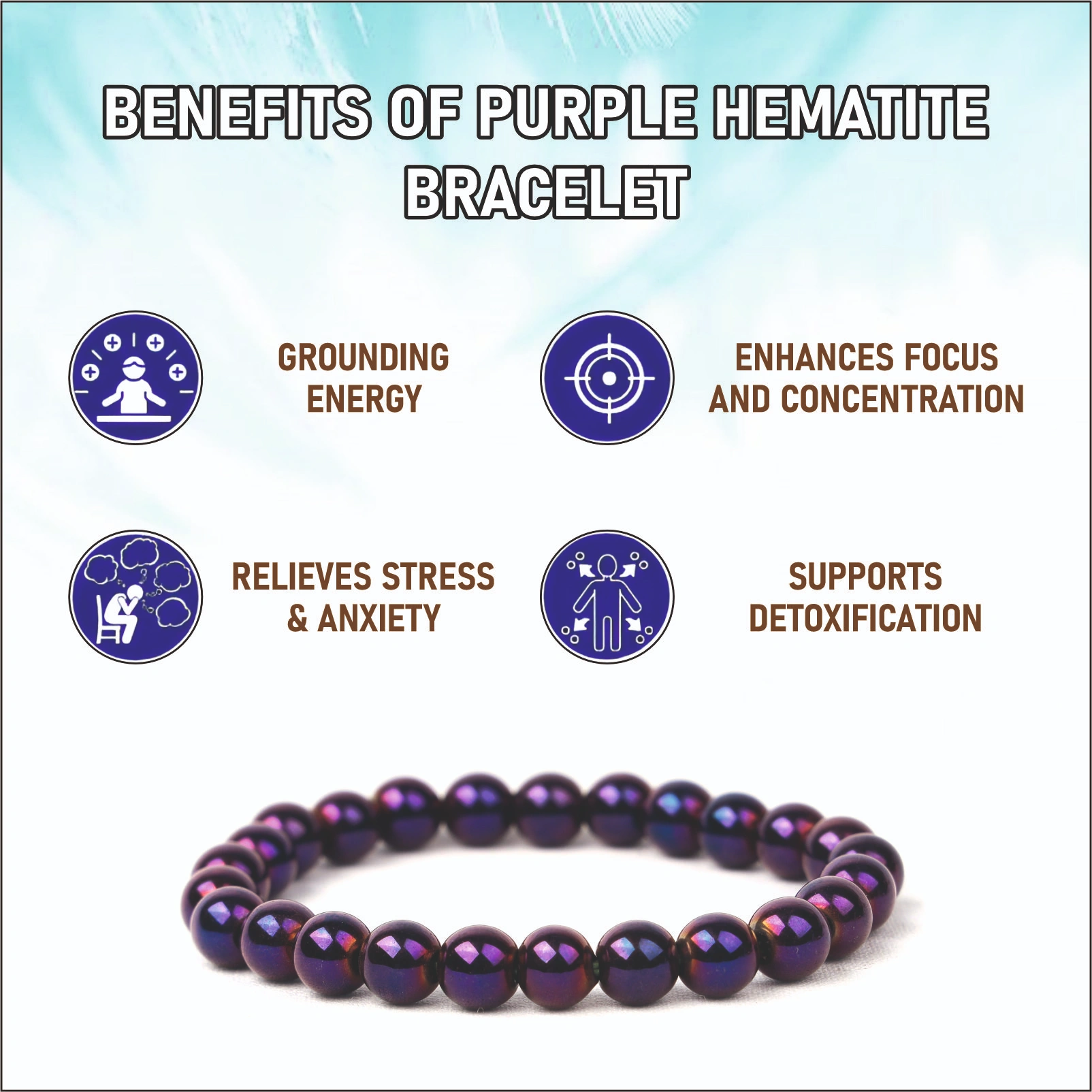 Purple Hematite Bracelet