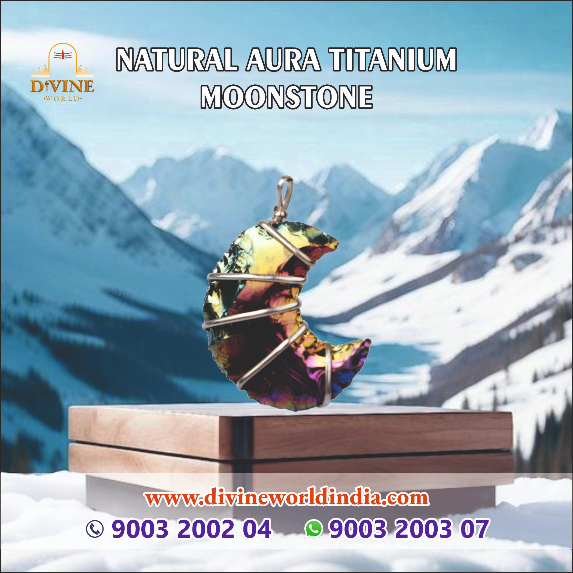 Natural Aura Titanium Moonstone