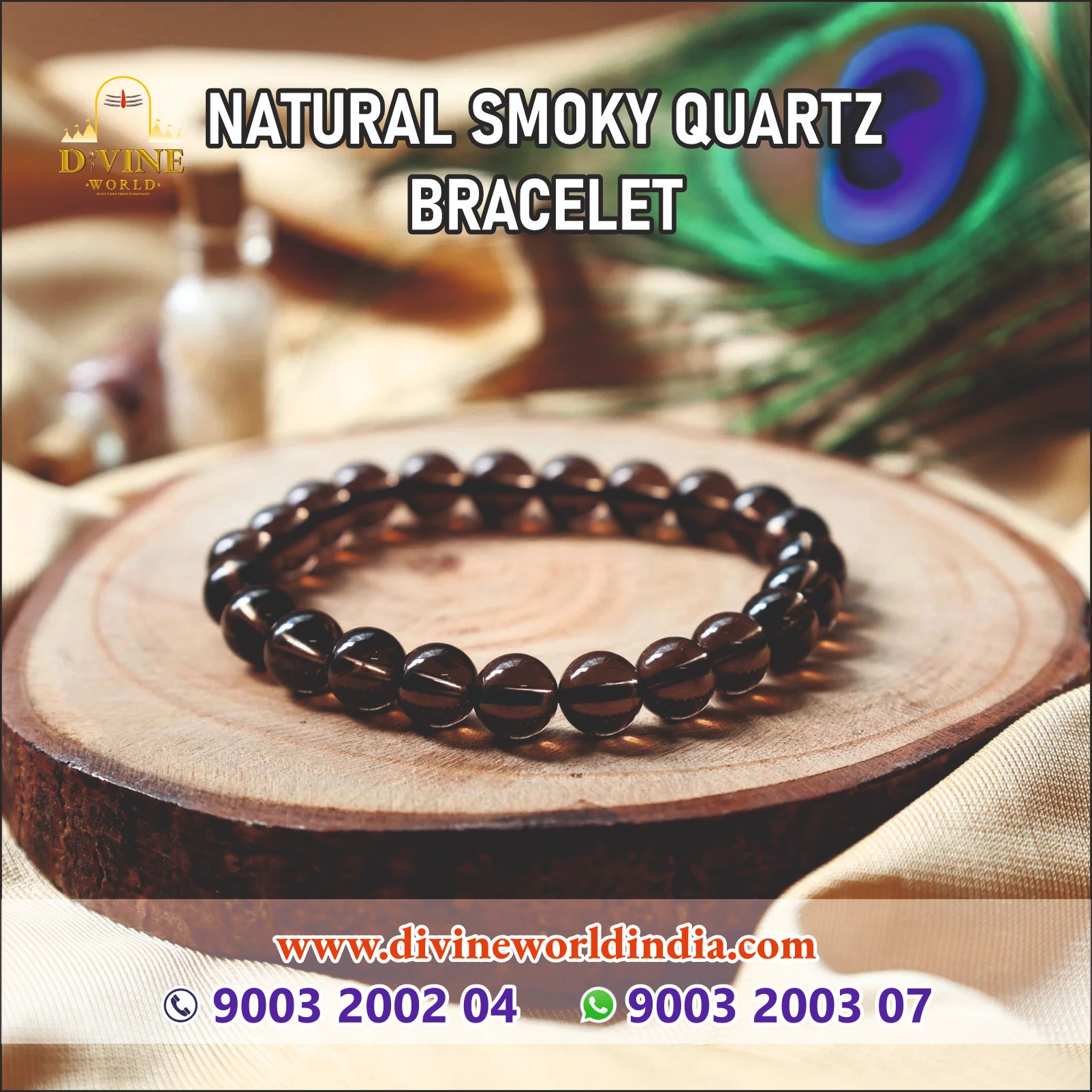 Natural Smoky Quartz Bracelet