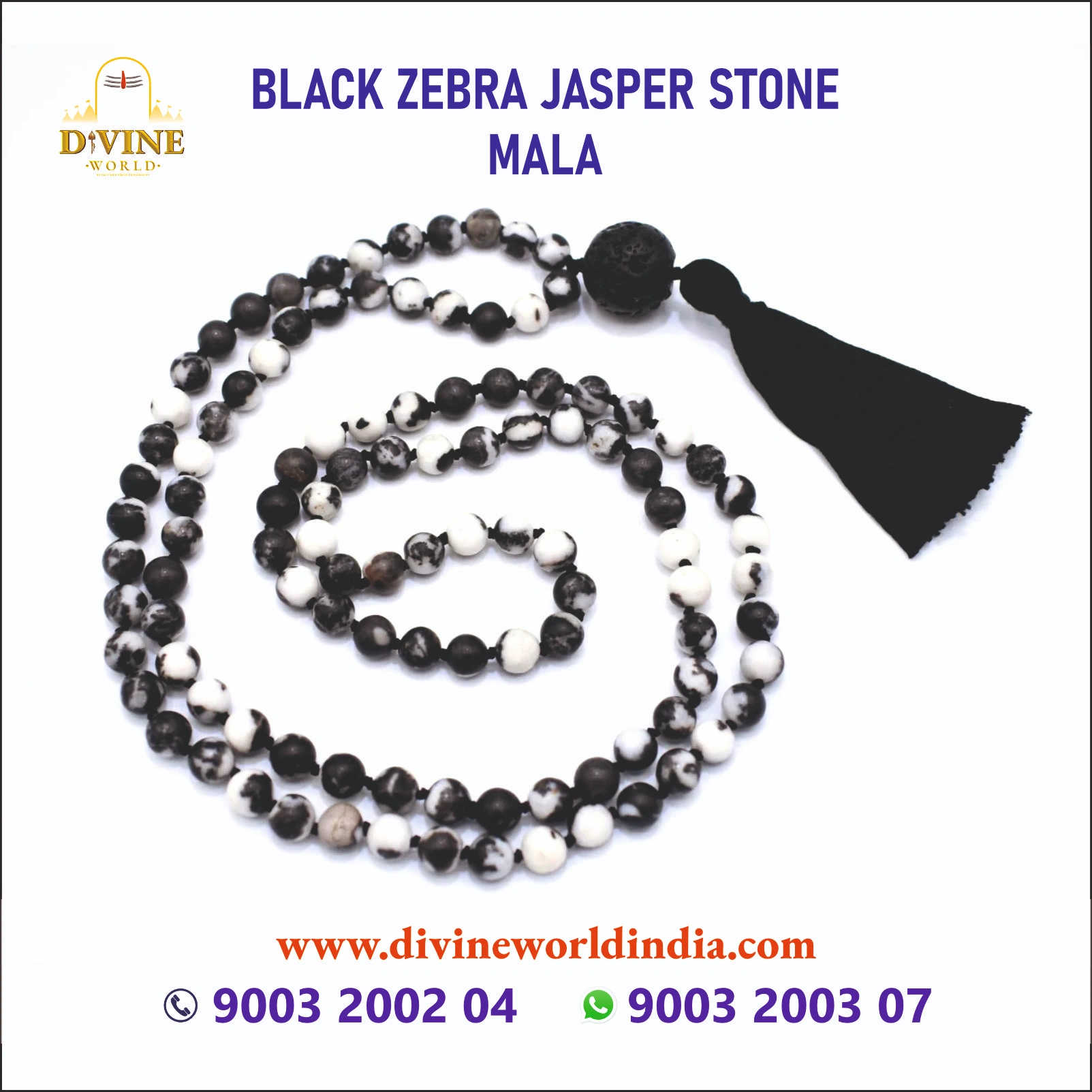 BLACK ZEBRA JASPER STONE